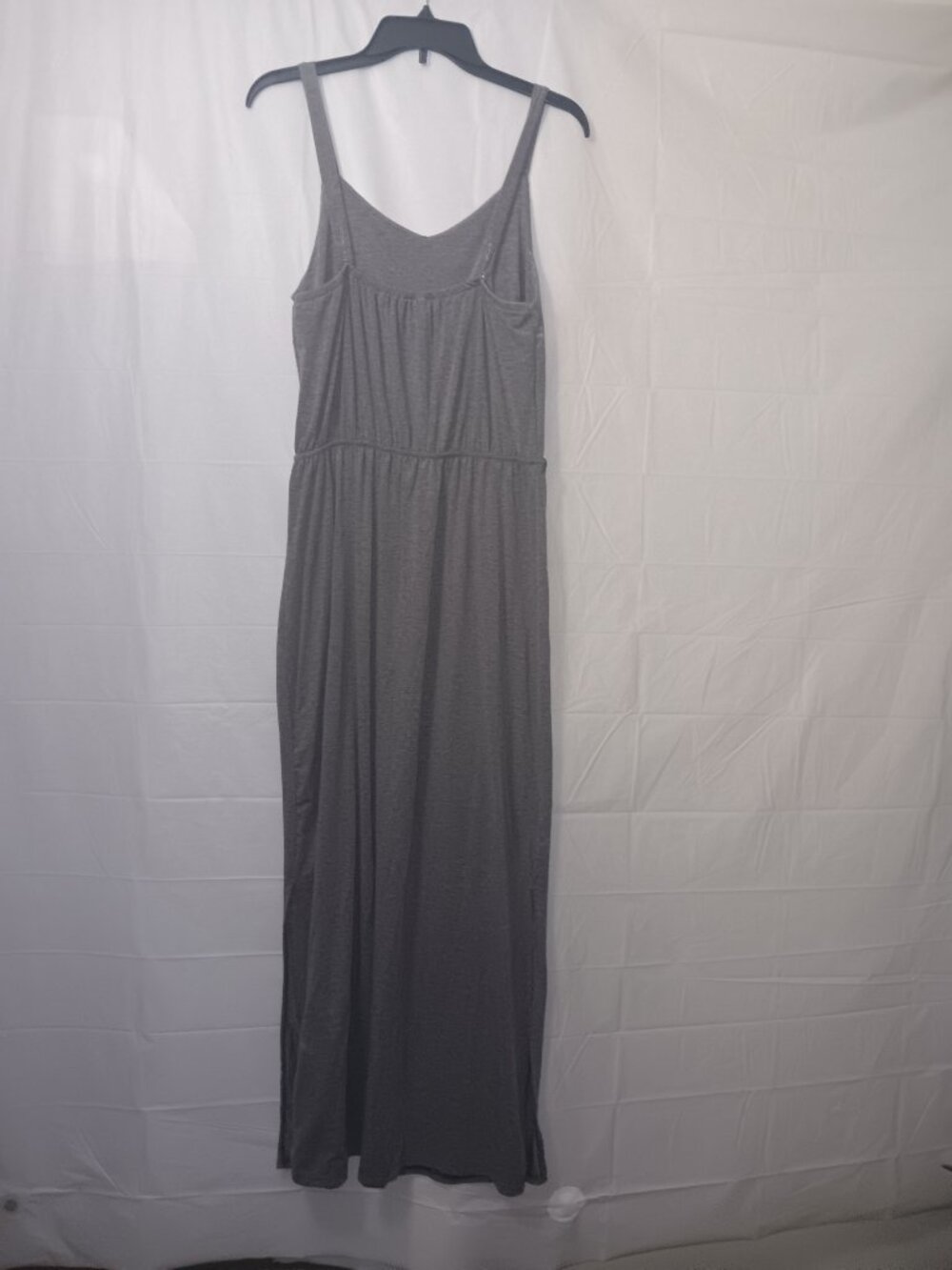 LILDY ADJUSTABLE BUTTON SPAGHETTI STRAP CINCHED WAIST SLIT SIDES MAXI DRESS - Picture 8 of 11